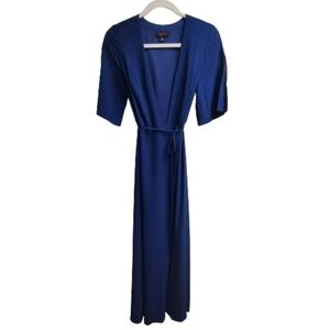 Aqua Wrap Maxi Dress 0